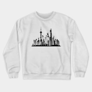 Shanghai Cityscape Crewneck Sweatshirt